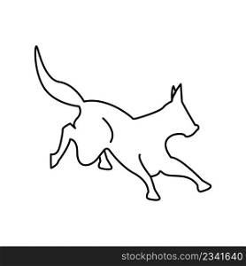Dog pet line icon