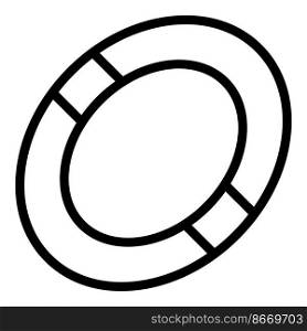 Dog play ring icon outline vector. Animal accessory. Pet toy. Dog play ring icon outline vector. Animal accessory