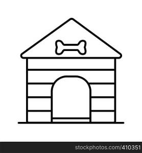 Dog's house linear icon. Thin line illustration. Kennel. Contour symbol. Vector isolated outline drawing. Dog's house linear icon