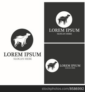 Dog silhouette logo vector template