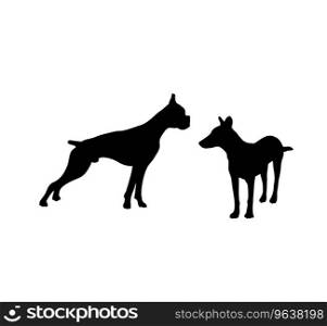 Dog silhouettes Royalty Free Vector Image
