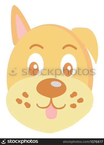 Dog smiles, illustration, vector on white background.