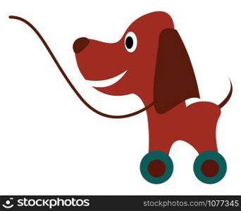 Dog toy, illustration, vector on white background.