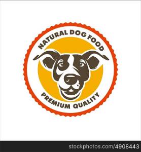 Dog, vector logo. The kennel club. Fodder for animals. The Jack Russell Terrier.