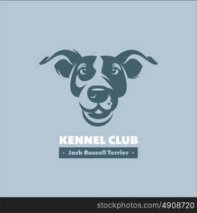Dog, vector logo. The kennel club. The Jack Russell Terrier.