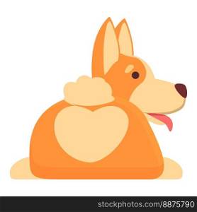 Doggy icon cartoon vector. Cute corgi. Hand pet. Doggy icon cartoon vector. Cute corgi