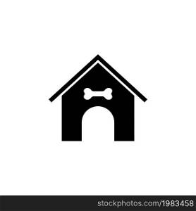 Doghouse, Dog Kennel, Animal House. Flat Vector Icon illustration. Simple black symbol on white background. Doghouse, Dog Kennel, Animal House sign design template for web and mobile UI element. Doghouse, Dog Kennel, Animal House. Flat Vector Icon illustration. Simple black symbol on white background. Doghouse, Dog Kennel, Animal House sign design template for web and mobile UI element.