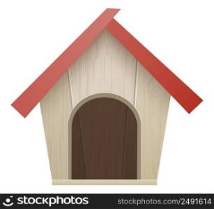 dogouse for dogs made of wood vector illustration vector illustration isolated on white background