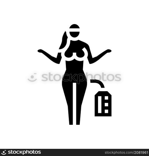 doll sex toy glyph icon vector. doll sex toy sign. isolated contour symbol black illustration. doll sex toy glyph icon vector illustration
