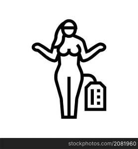 doll sex toy line icon vector. doll sex toy sign. isolated contour symbol black illustration. doll sex toy line icon vector illustration