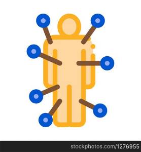 Doll With Pins Icon Vector. Outline Doll With Pins Sign. Color Isolated Contour Symbol Illustration. Doll With Pins Icon Vector Outline Illustration