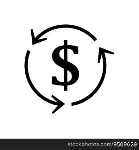 dollar and bitcoin icon vector template illustration logo design