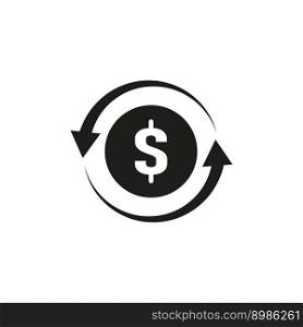 Dollar arrows circle icon. Economy design. Vector illustration. EPS 10.. Dollar arrows circle icon. Economy design. Vector illustration.