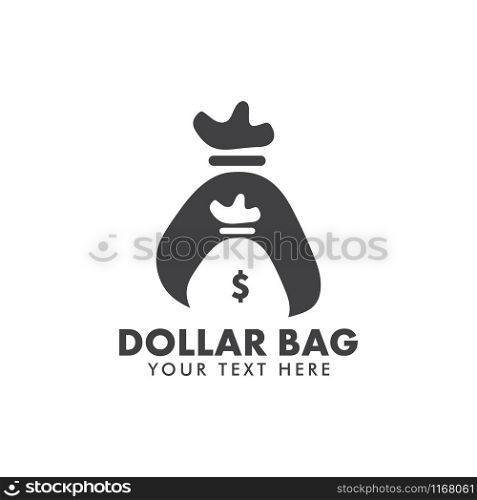 Dollar bag graphic design template vector isolated
