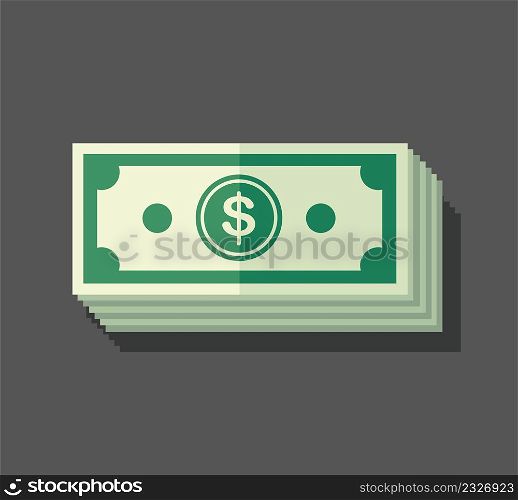 dollar banknotes. paper money. vector illustration