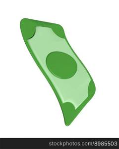 Dollar bill. Green 3d mesh american money icon. Cash banknote in cartoon style. Vector illustration isolated on transparent background.. Dollar bill. Green 3d mesh american money icon. Cash banknote in cartoon style. Vector illustration isolated on transparent background