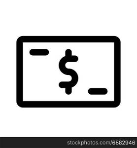 dollar bill, icon on isolated background