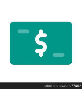 dollar bill, icon on isolated background