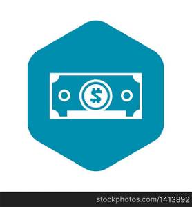 Dollar bill icon. Simple illustration of dollar bill vector icon for web design isolated on white background. Dollar bill icon, simple style