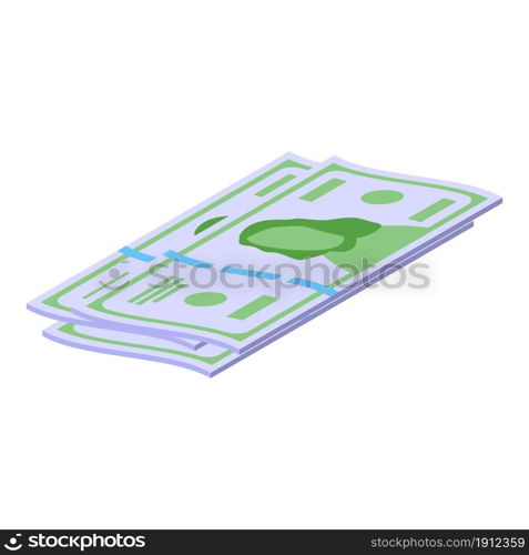 Dollar cash icon isometric vector. Money currency. Paper pile. Dollar cash icon isometric vector. Money currency