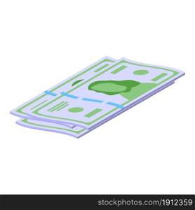 Dollar cash icon isometric vector. Money currency. Paper pile. Dollar cash icon isometric vector. Money currency