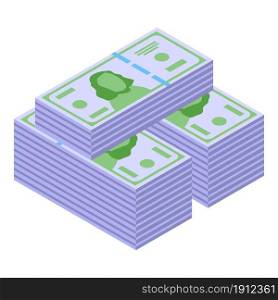 Dollar cash stack icon isometric vector. Money pile. Bank currency. Dollar cash stack icon isometric vector. Money pile