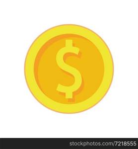 dollar coin flat icon