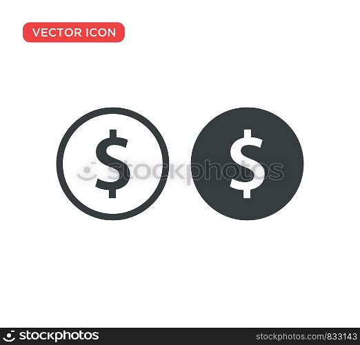 Dollar Coins Icon Vector Illustration Design