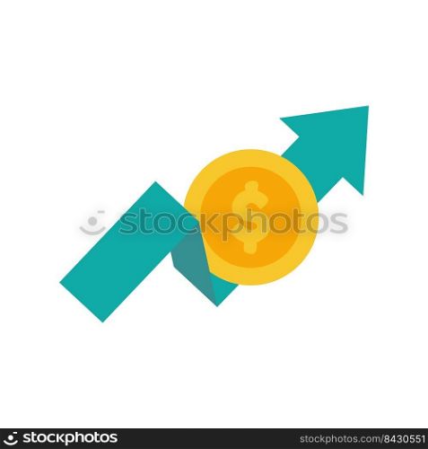 Dollar Coins Vector Growing business investment income concept