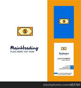 Dollar Creative Logo and business card. vertical Design Vector