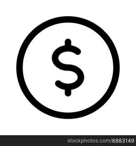 dollar currency, icon on isolated background