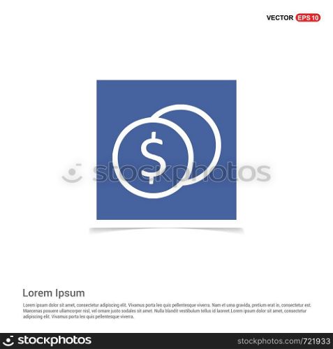 Dollar currency sign icon - Blue photo Frame