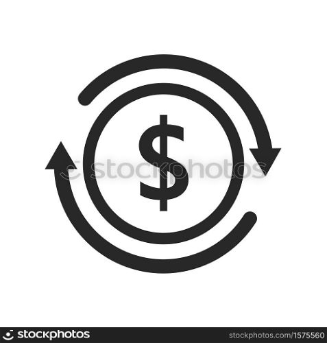 Dollar exchange rate, current currency fluctuations,Vector dollar bank note and coin, icon illustrations and vector