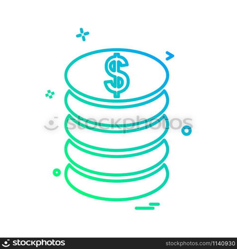 Dollar icon design vector