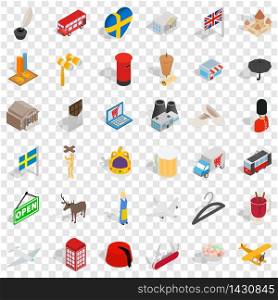 Dollar icons set. Isometric style of 36 dollar vector icons for web for any design. Dollar icons set, isometric style