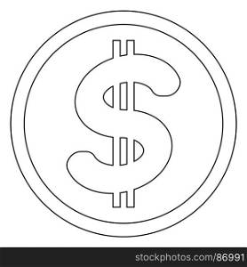 Dollar in the circle icon .