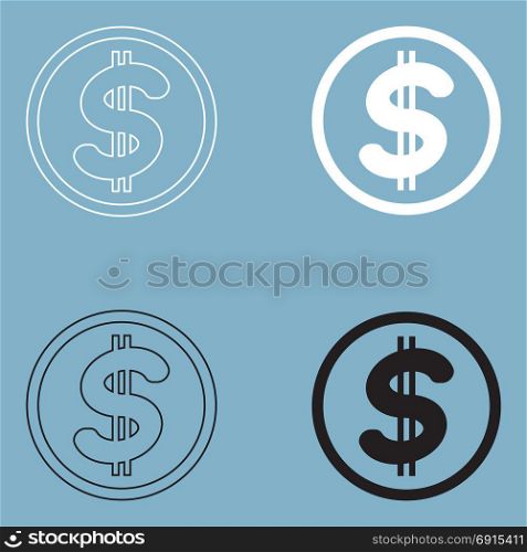 Dollar in the circle icon .. Dollar in the circle icon .