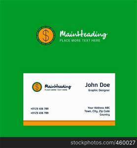 Dollar logo Design with business card template. Elegant corporate identity. - Vector