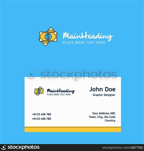 Dollar logo Design with business card template. Elegant corporate identity. - Vector