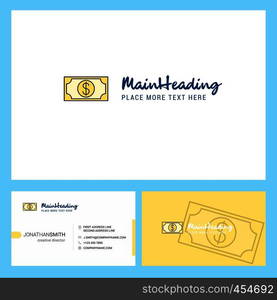 Dollar Logo design with Tagline & Front and Back Busienss Card Template. Vector Creative Design