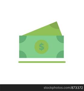 Dollar, Money, American, Usa Flat Color Icon. Vector icon banner Template