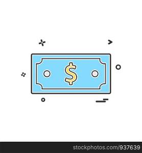 dollar money currency icon vector design