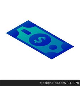 Dollar money icon. Isometric of dollar money vector icon for web design isolated on white background. Dollar money icon, isometric style