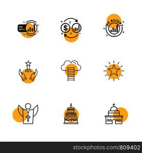 dollar, money, star , church , cake , father ,help , ladders ,icon, vector, design, flat, collection, style, creative, icons