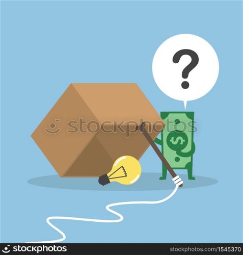 Dollar money wondering about box trap, VECTOR, EPS10