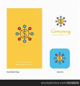 Dollar network Company Logo App Icon and Splash Page Design. Creative Business App Design Elements