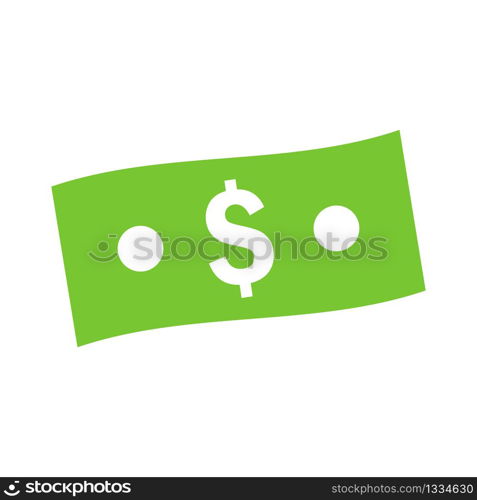 Dollar note banknote icon in simple style on transparent background. Vector illustration. EPS 10