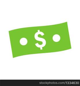 Dollar note banknote icon in simple style on transparent background. Vector illustration. EPS 10