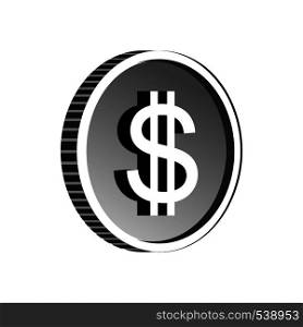 Dollar sign icon in simple style isolated on white background. Dollar sign icon, simple style