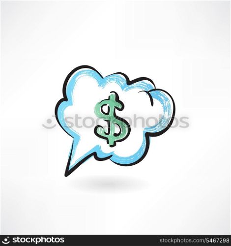 Dollar sign in the cloud